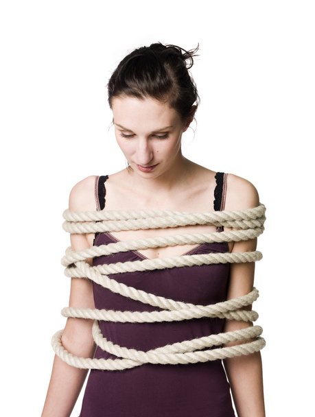 Tied up woman - Fotoğraf, Görsel