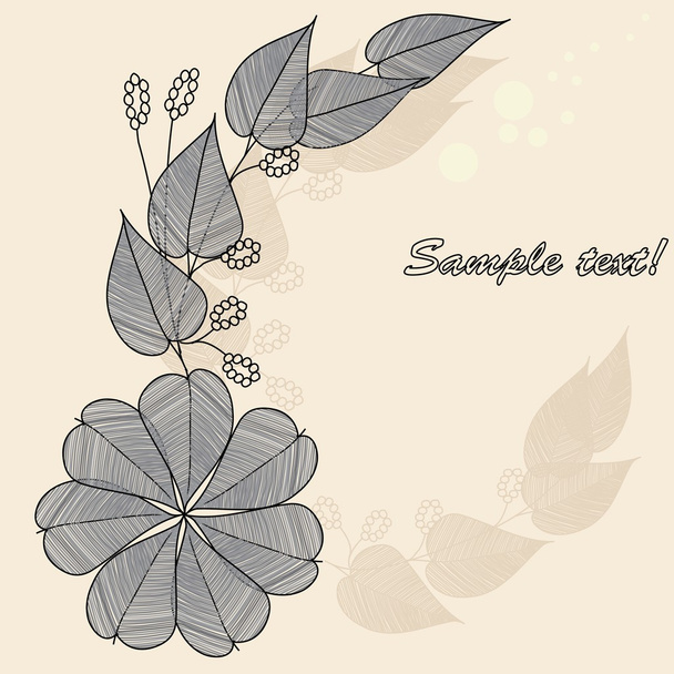 Stylish leaf background - Vector, imagen