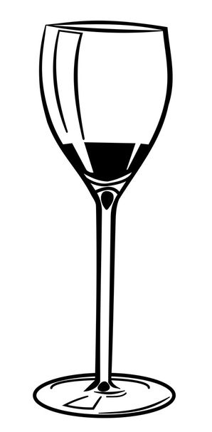 Copa de vino tinto - Vector, imagen