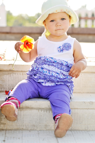 baby with flower - Photo, Image