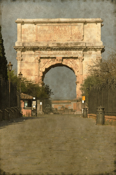 Αψίδα του Τίτου στη Ρώμη - vintage - Φωτογραφία, εικόνα