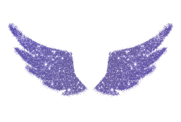 Abstrakti siivet violetti glitter valkoisella taustalla mielenkiintoinen ja kaunis elementti oman suunnittelun
 - Valokuva, kuva