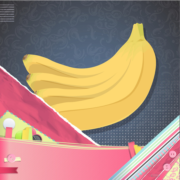 Bel design con banane su sfondo vintage. Design vettoriale
. - Vettoriali, immagini