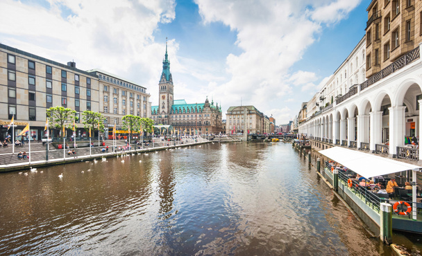 Beautiful view of the city center of Hamburg, Germany - Photo, Image