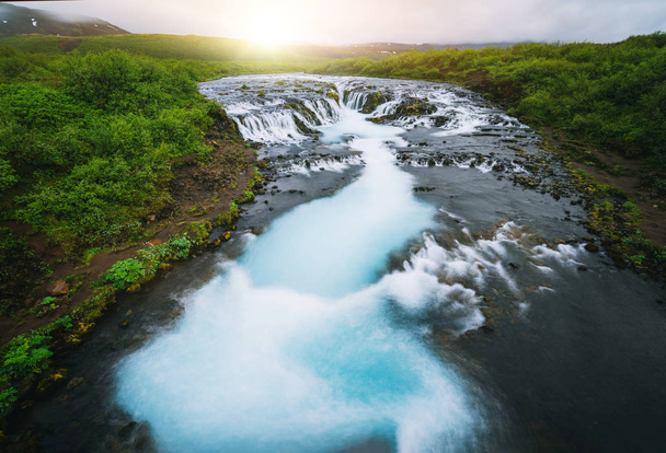 Bruarfoss waterfall in Brekkuskogur, Iceland. - Photo, Image