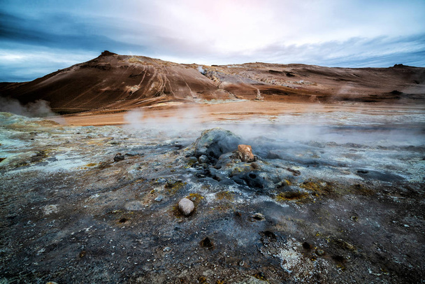 Krafla geothermal of Hverir, Namafjall in Iceland - Фото, зображення