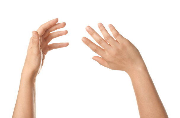 Красиві жіночі руки на білому тлі
 - Фото, зображення