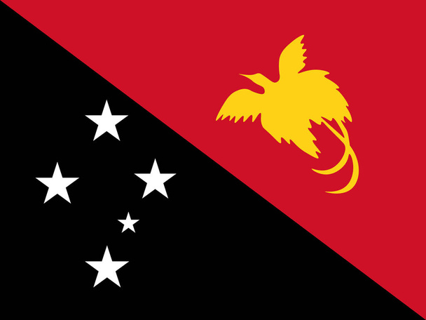 Drapeau national de Papouasie-Nouvelle Guinée. Illustration vectorielle. Port Moresb
 - Vecteur, image
