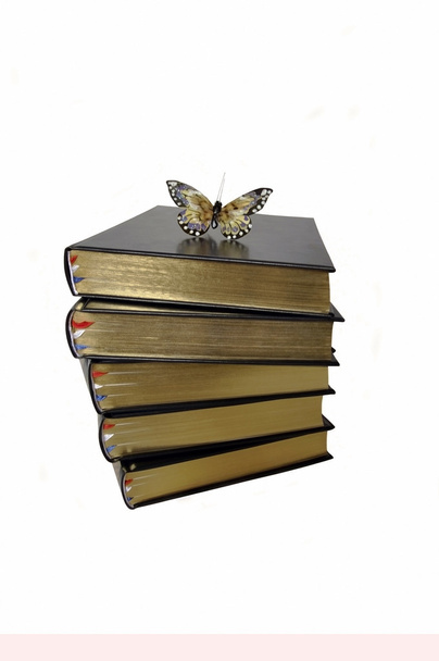 Livros com bordas douradas
 - Foto, Imagem
