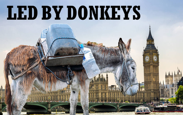 Liderado por Donkeys Brexit concept, Londres, Reino Unido
 - Foto, Imagen