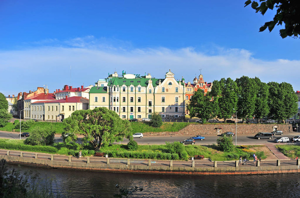 Vista panorámica del casco antiguo de Vyborg, Rusia
. - Foto, Imagen