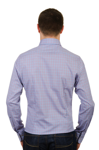 Modèle masculin avec chemise isolée sur blanc - Photo, image