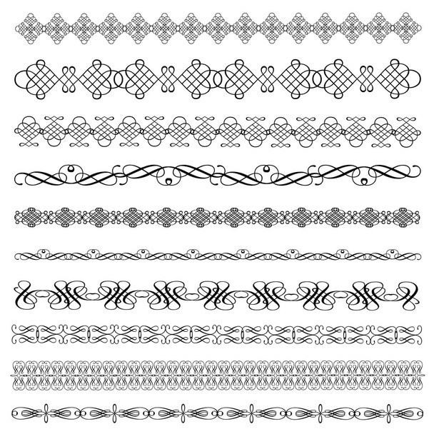 Set of calligraphic vector ornaments - Vector, Image