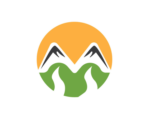 Ícone de montanha da natureza Logo Business Template Vector
 - Vetor, Imagem