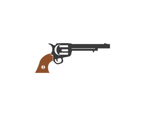 Pistola icono del ejército y vector de símbolo ilustración
 - Vector, imagen
