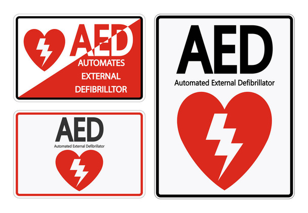 Set Symbol AED Symbol Sign Isolate On White Background, Vector Illustration EPS.10
 - Вектор,изображение