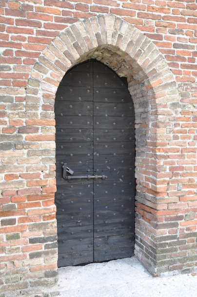 Old door in stone castle, Verona - Photo, Image