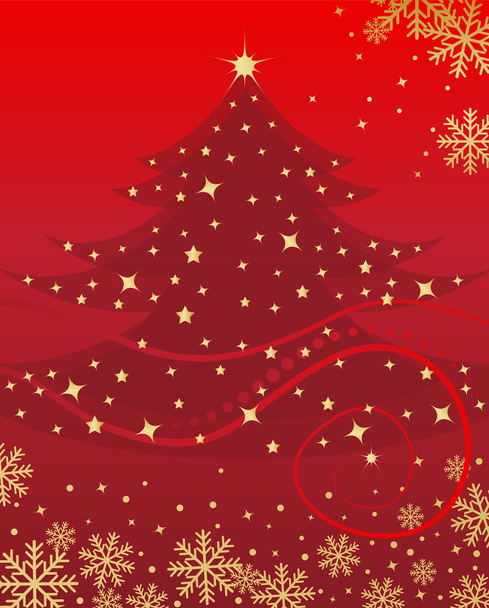 New year and Christmas red banner - Vector, afbeelding