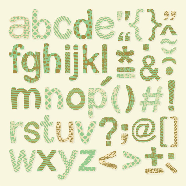 Texturált ábécé készlet - Vektor, kép