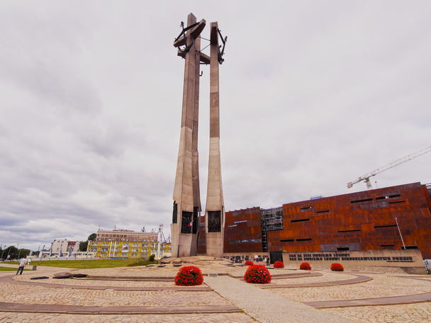 düşmüş tersane işçileri anıt Gdansk, Polonya - Fotoğraf, Görsel