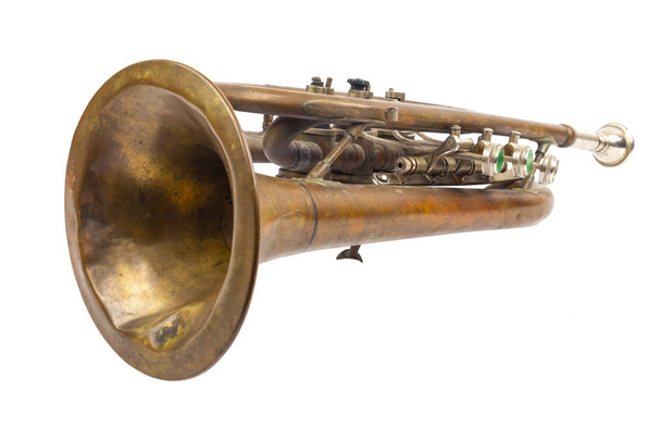Eski gümüş trompet - Fotoğraf, Görsel
