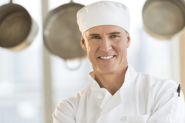 Happy Chef In Restaurant Kitchen - Photo, image