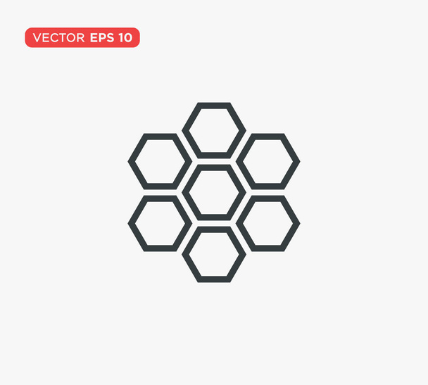 Icono de panal ilustración vector plano - Vector, imagen