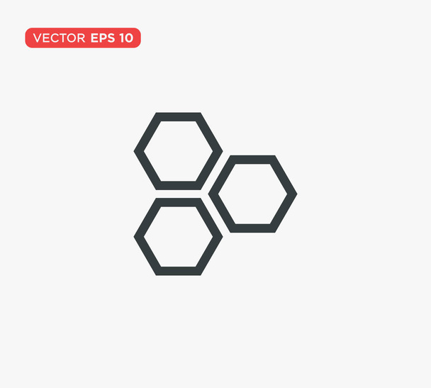 Honeycomb Icon Flat Vector Illustration - Vector, Image