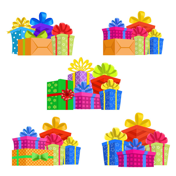 Κουτί δώρων κινουμένων σχεδίων. Χριστουγεννιάτικο δώρο, κουτί δώρων και χριστουγεννιάτικα δώρα - Διάνυσμα, εικόνα