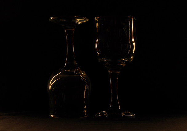 glass against a dark background - Photo, image