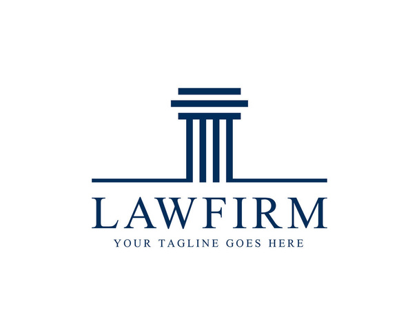 Law Firm Pillar Logo Template Vector - Vector, Image