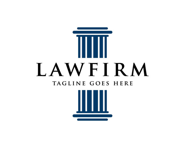 Law Firm Pillar Logo Template Vector - Vector, Image