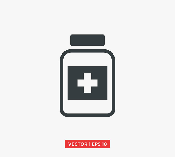 Illustration vectorielle d'icône de bouteille de médicament
 - Vecteur, image