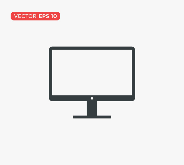 számítógép monitor ikon vektor illusztráció - Vektor, kép