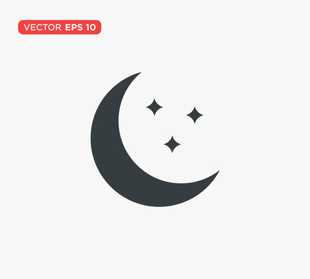 Moon and Stars Icon Vector Illustration - Vector, Image
