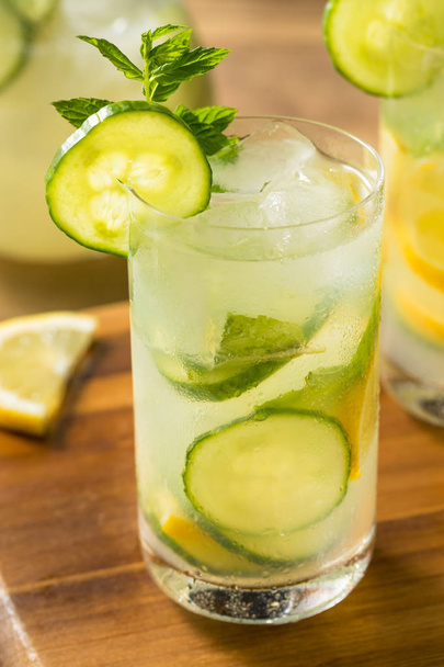 Homemade Cucumber Mint Lemonade - 写真・画像