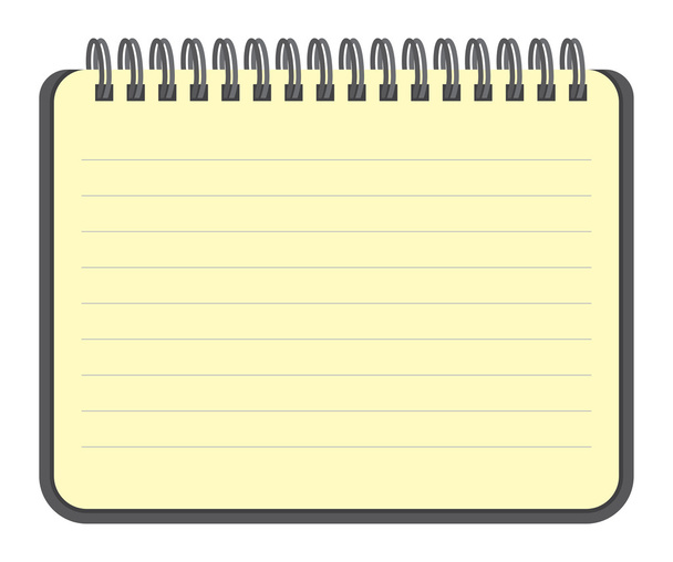 Fémhuzallal ellátott notebook üres - Vektor, kép