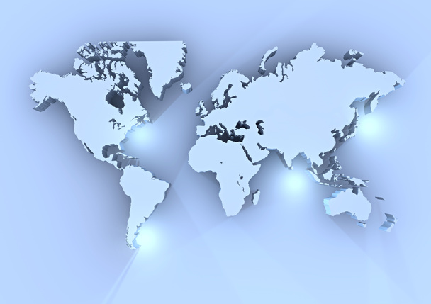 Синяя карта мира 3d
 - Фото, изображение