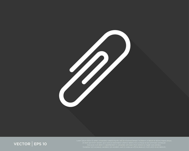 icono de clip de papel vector ilustración - Vector, Imagen