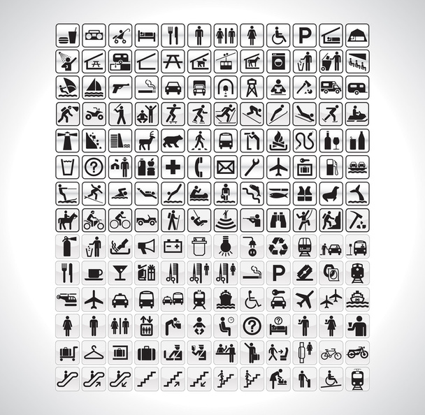 Sammlung von Piktogrammen - Vektor, Bild