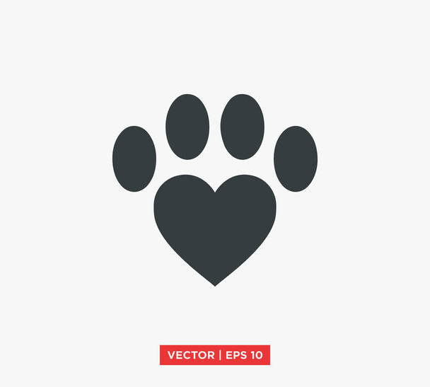 Paw Icon Vector Illustration - Vector, Image