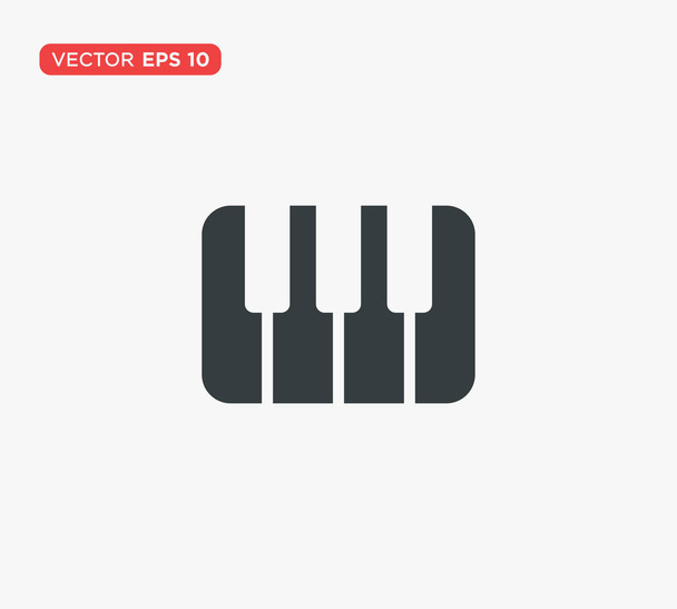 ピアノキーアイコンベクトルイラスト - ベクター画像