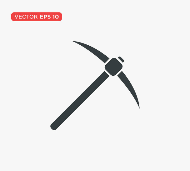 Pickaxe Icon Flat Vector Illustration - Vector, Image
