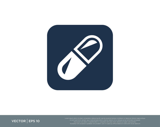 Capsule Pills Icon Vector - Vector, Image