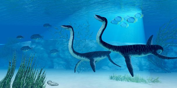 Dinossauro do Plesiossauro
 - Foto, Imagem