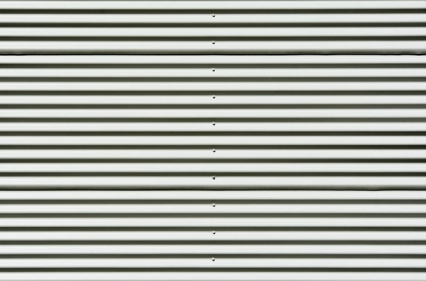 Textura de chapa de metal pintado blanco corrugado
 - Foto, Imagen