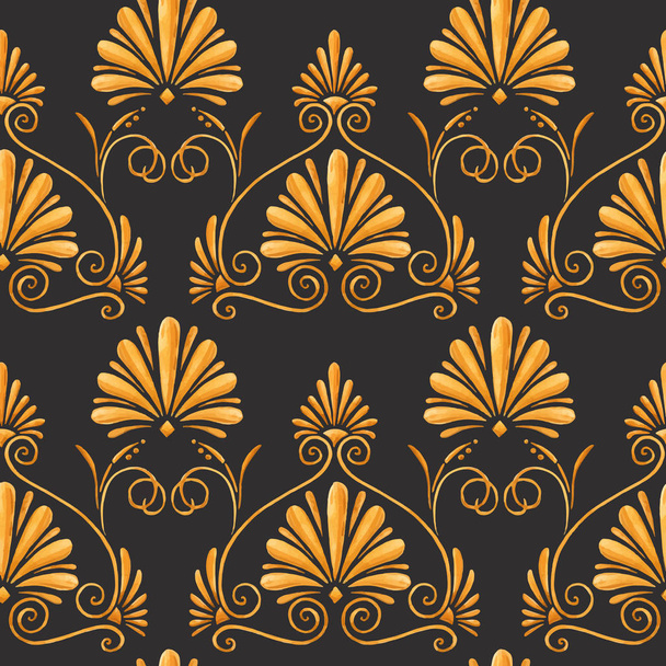 Golden baroque rich luxury vector pattern - Vektori, kuva