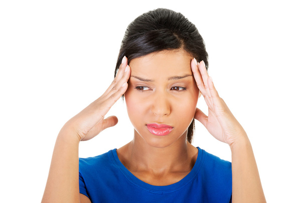 Woman with headache or problem - Photo, Image