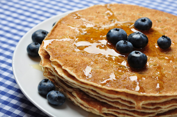 pancakes with fresh blueberries - Foto, Imagen
