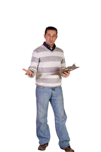 Casual Businessman With a Clipboard - Photo, Image